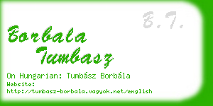 borbala tumbasz business card