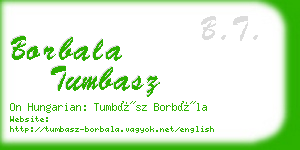 borbala tumbasz business card